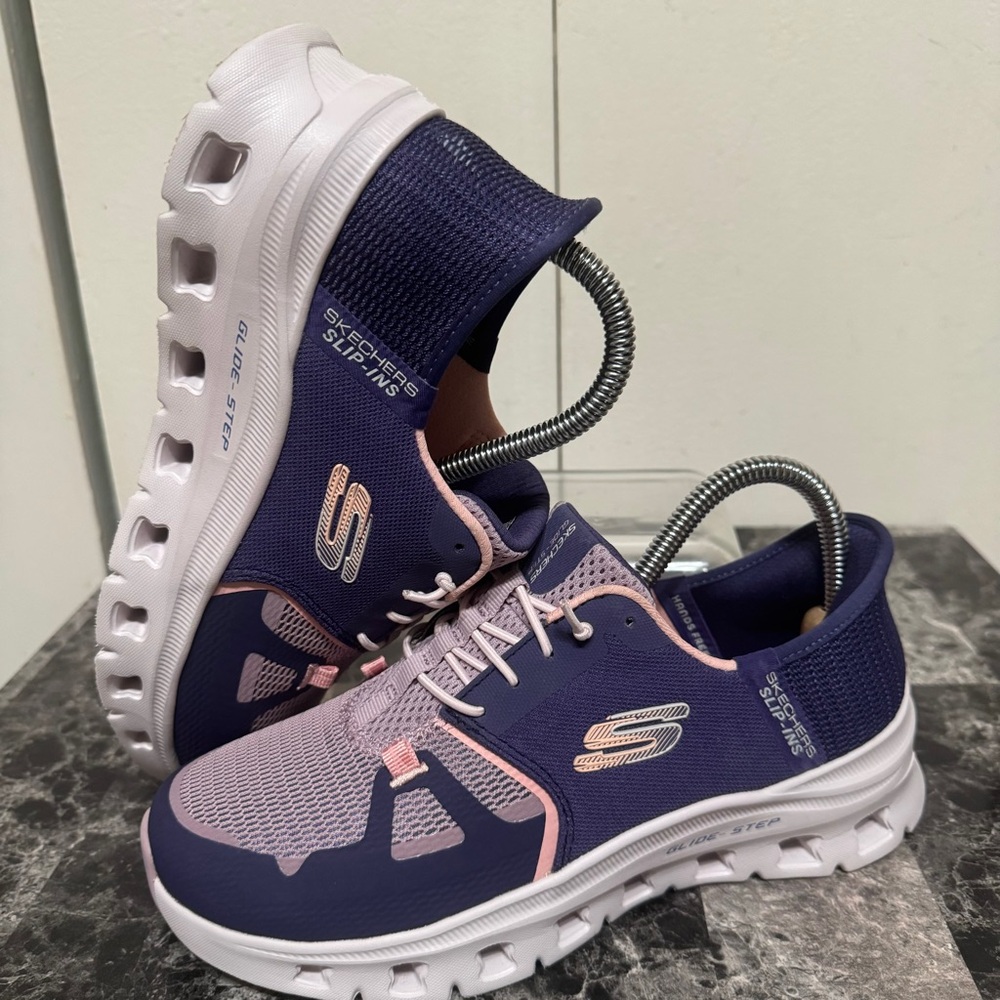 Skechers Slip Ins Womens Sz 7 Glide Step Pro 150420 Purple & Pink Comfort - Picture 3 of 14